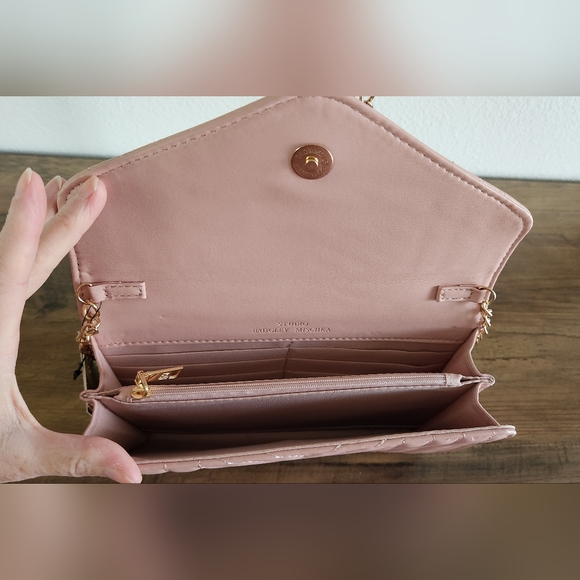 NWT Badgley Mischka Pink Quilted Bag - Picture 5 of 9